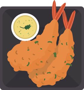 食物餐饮美盘中餐AI矢量图