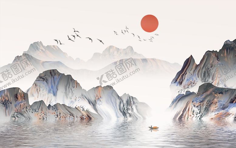 编号：44920009230023518189【酷图网】源文件下载-意境水墨山水