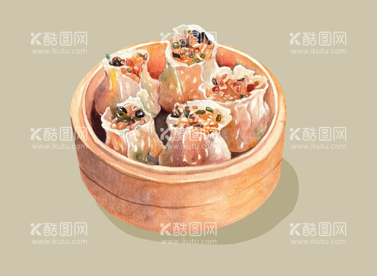 编号：89381612072304594031【酷图网】源文件下载-美食插画烧卖