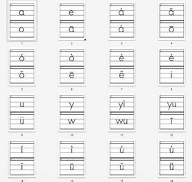 小学语文一年级上册拼音字母