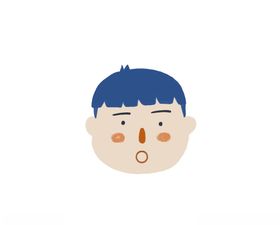 卡通鸭舌帽男孩头像