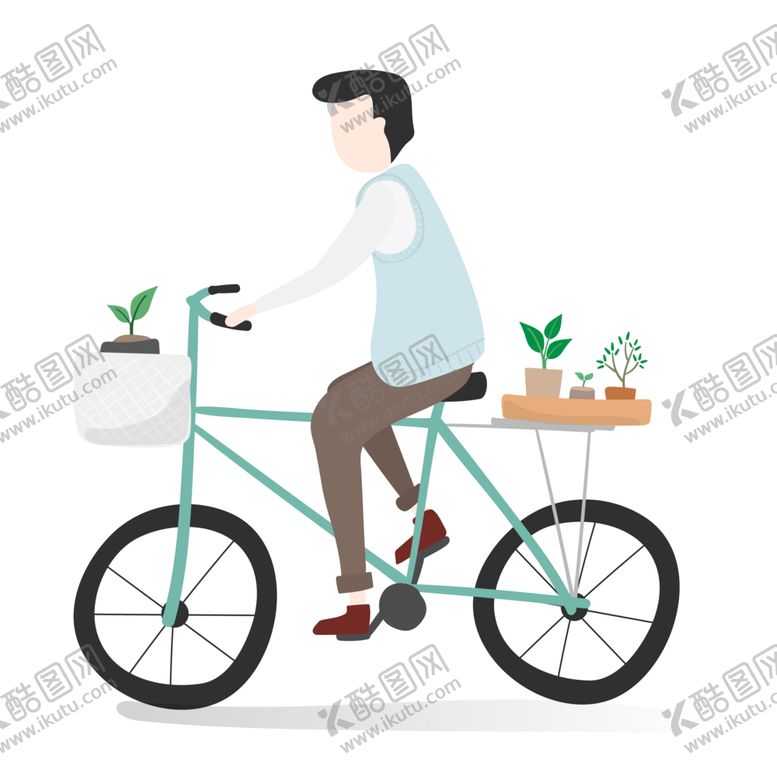 编号：49742701140010186500【酷图网】源文件下载-骑自行车绿色环保