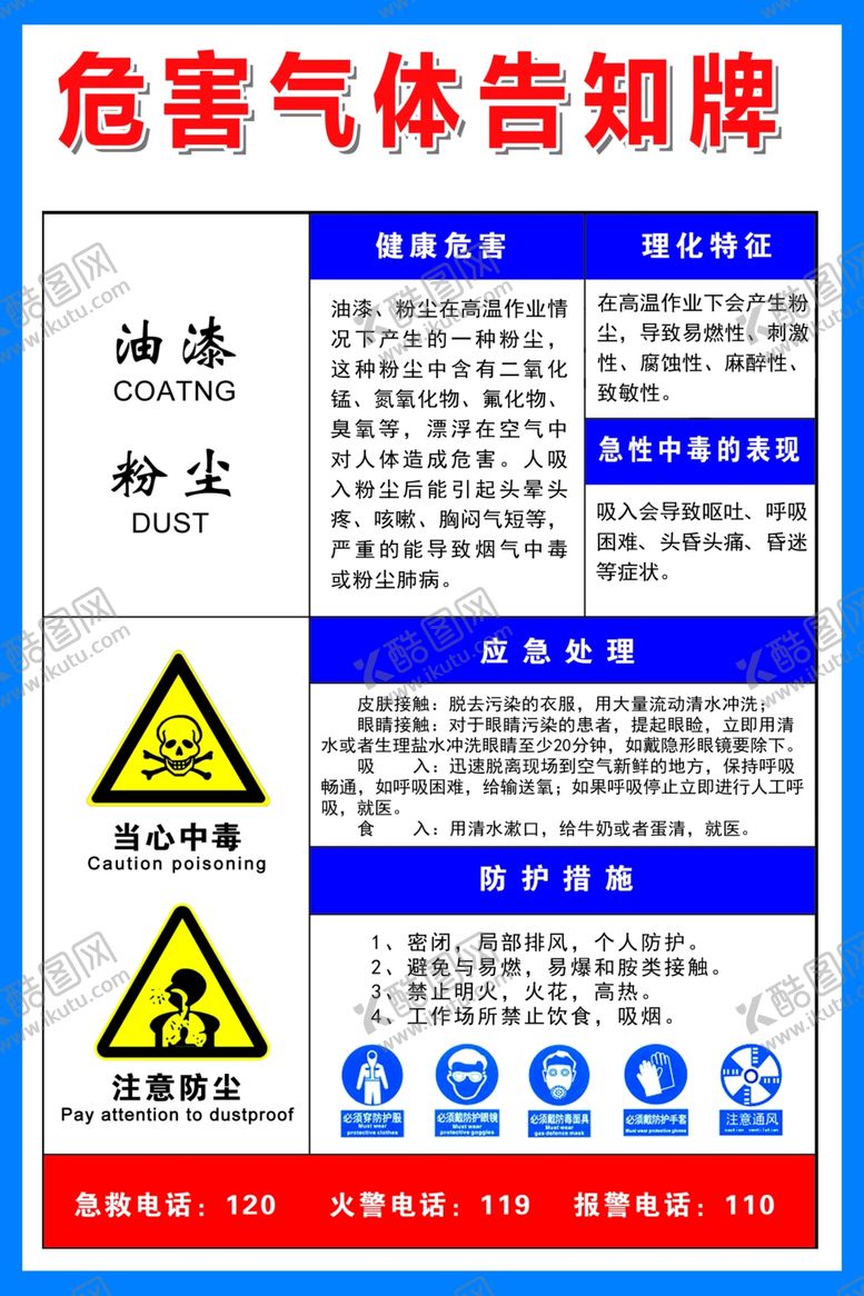 编号：94791506190425435429【酷图网】源文件下载-危害气体告知牌