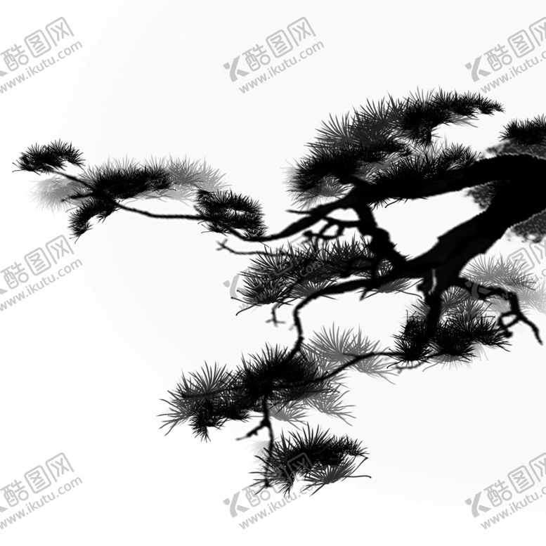 编号：55711409171034471104【酷图网】源文件下载-水墨中国风迎客松