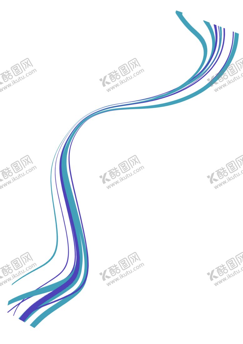 编号：55352906170206307368【酷图网】源文件下载-蓝色曲线飘带