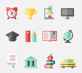 创意校园图标矢量素材