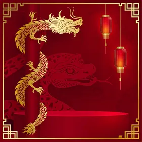 蛇年2025金春节海报矢量素材