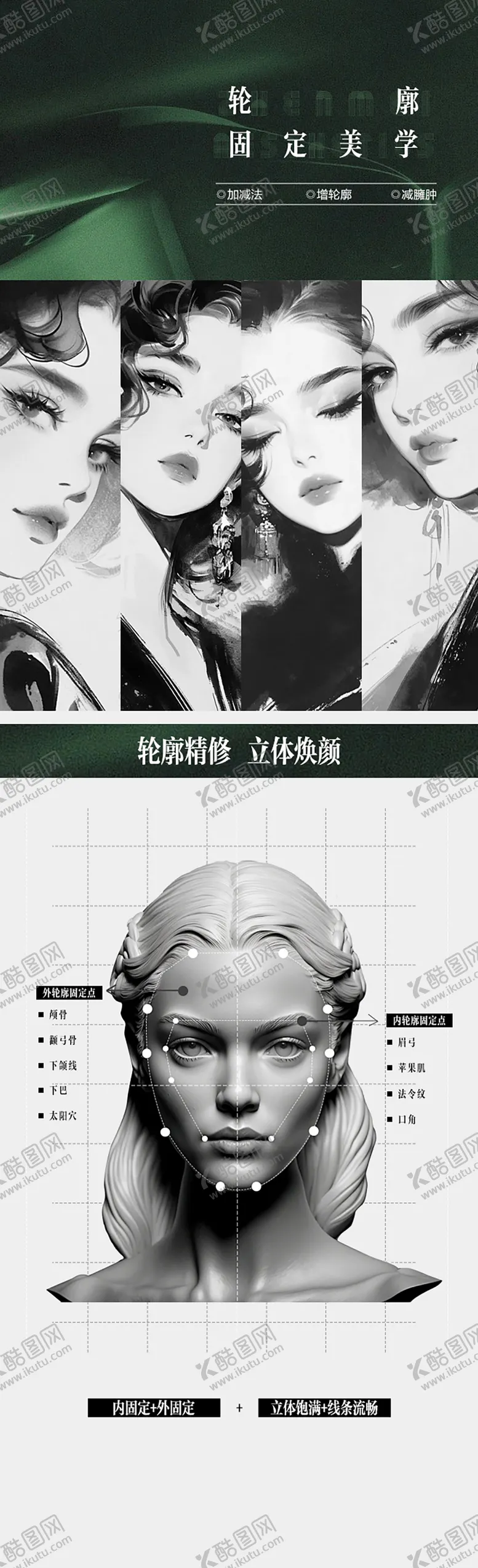编号：26927912050319522985【酷图网】源文件下载-轮廓固定医美系列海报
