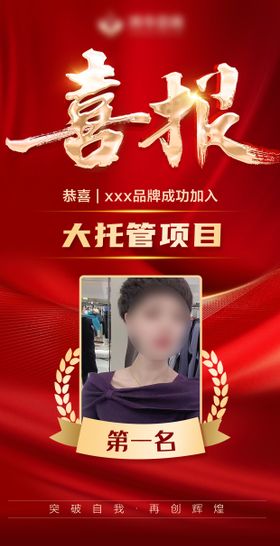 营销人物喜报战报活动海报