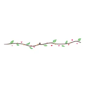 手绘植物藤蔓树叶分割线