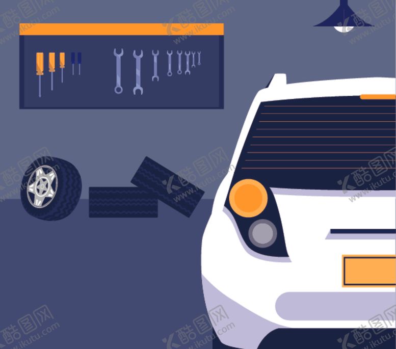 编号：75699809240033069887【酷图网】源文件下载-汽车修理主题插画