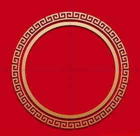 中国风边框金色