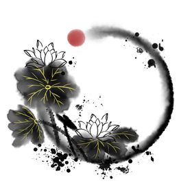 水墨素材毛笔画素材墨迹素材