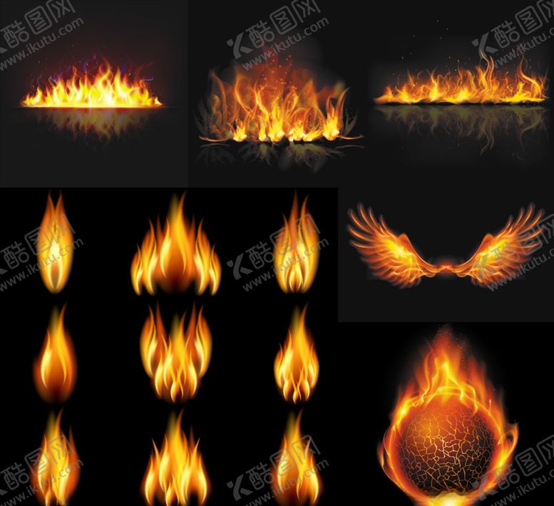 编号：84880307012033052456【酷图网】源文件下载-矢量火焰