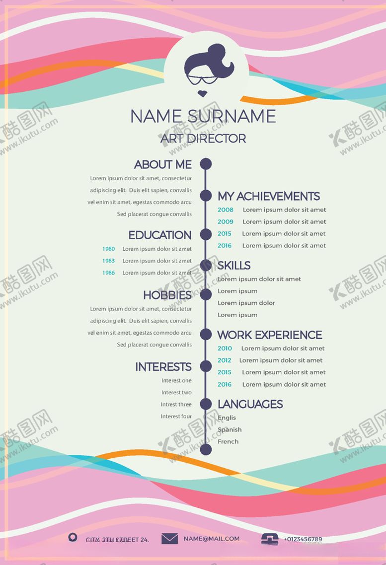 编号：39195109292125418737【酷图网】源文件下载-简历模板设计