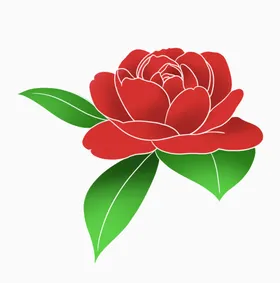 牡丹花卉标志边框素材