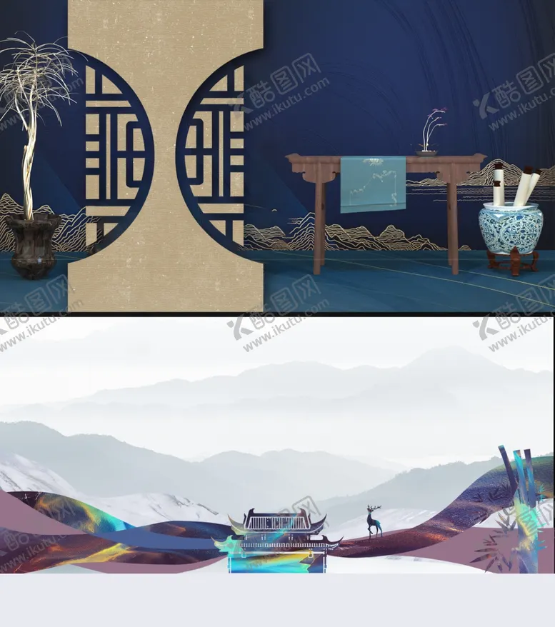 编号：50339801290601086962【酷图网】源文件下载-中国风展板背景