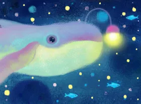 梦幻插画卡通动物梦幻插画
