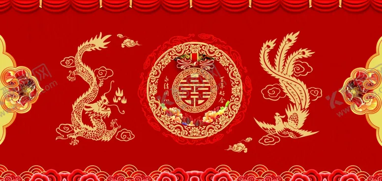 编号：15976304041142337019【酷图网】源文件下载-中式结婚喜庆背景