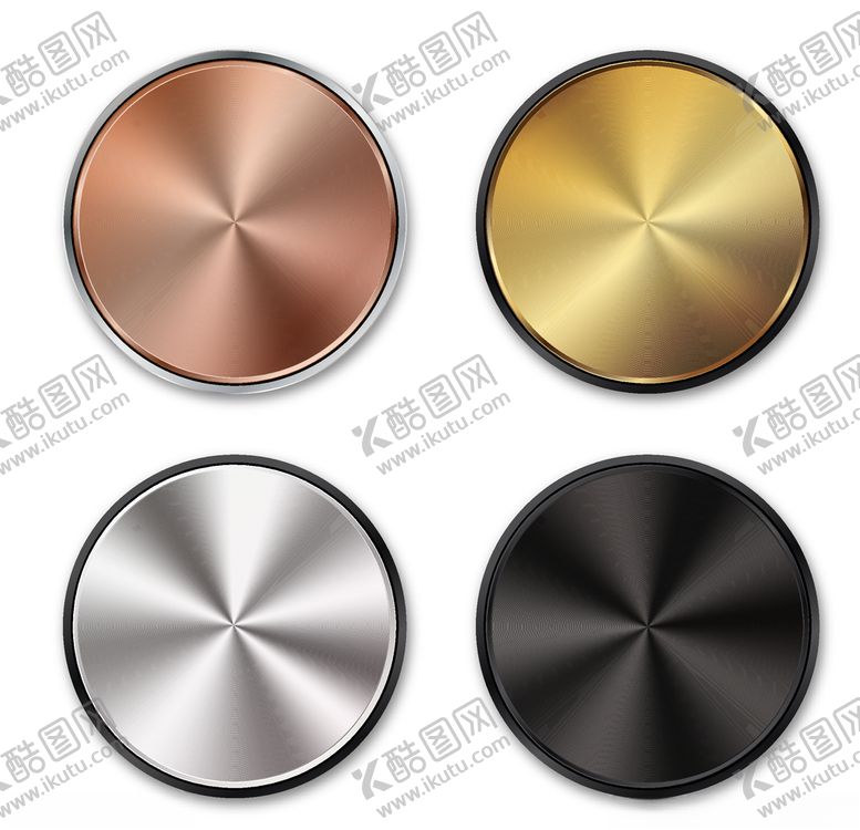 编号：81690709231502041045【酷图网】源文件下载-金属质感渐变按钮按键