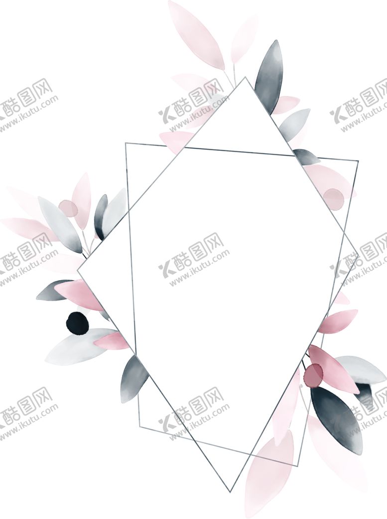 编号：78327401170422099317【酷图网】源文件下载-粉色花型叶子植物