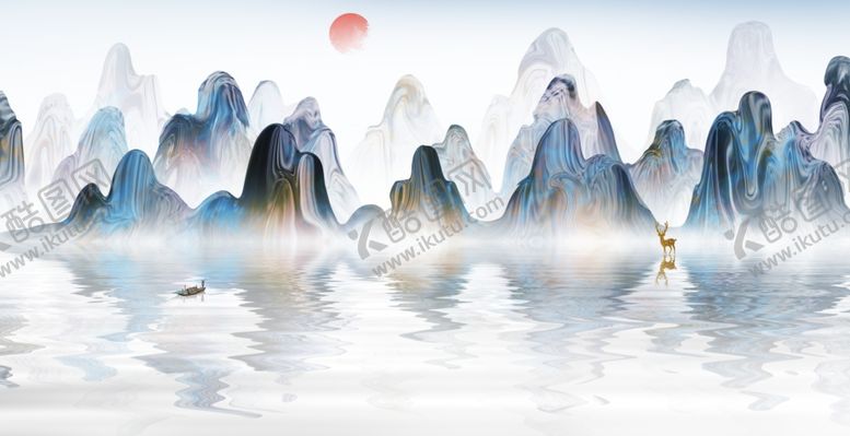 编号：95438102130117375648【酷图网】源文件下载-水墨山水画