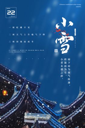 24节气 小雪海报