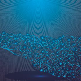 创意科技矢量线框数据关联效果图