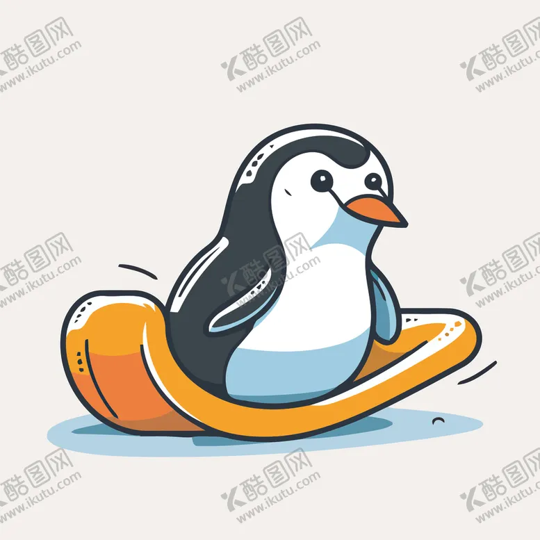 编号：94065001240828085814【酷图网】源文件下载-有趣企鹅卡通儿童插画