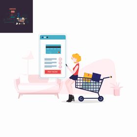 卡通人物海报设计情侣场景生活