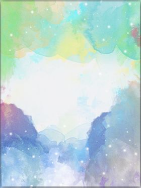 蓝绿色邀请函背景图片