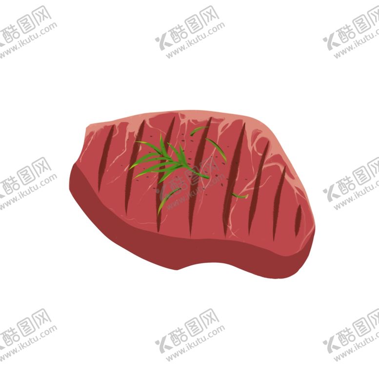 编号：31861001200356191672【酷图网】源文件下载-卡通牛排插图  
