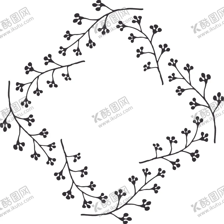 编号：72775604271045554899【酷图网】源文件下载-手绘花藤边框