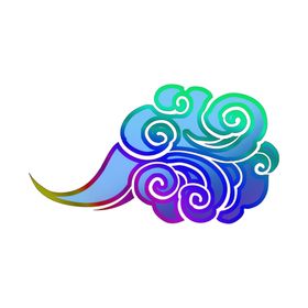 彩色祥云元素