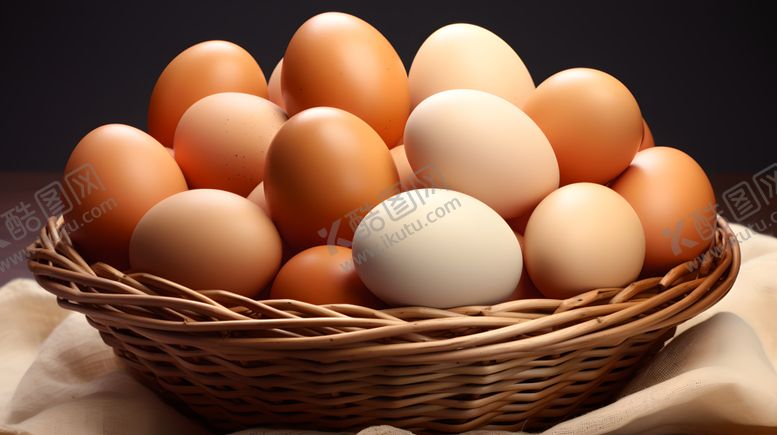 编号：33571004250438077733【酷图网】源文件下载-篮子里的新鲜鸡蛋