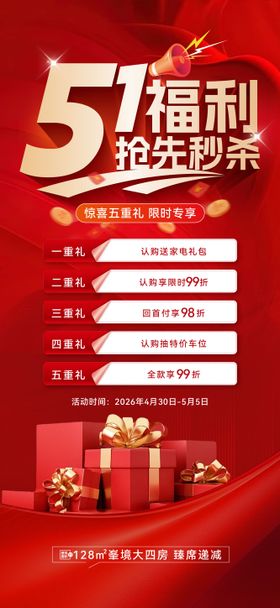五一福利秒杀海报