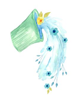 png格式植物花卉手绘素材插画盆栽多肉插图