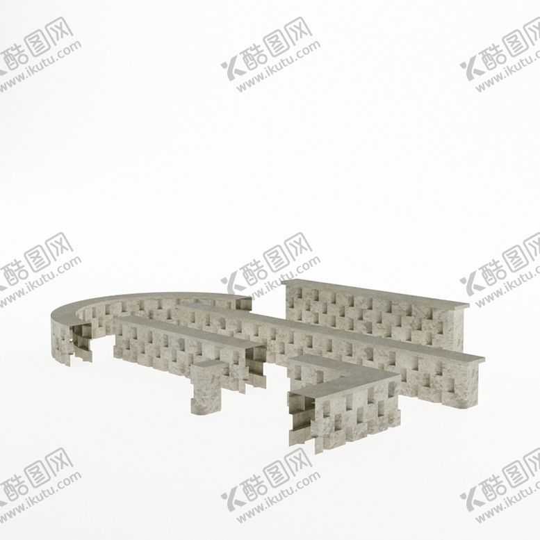 编号：39202711172303402563【酷图网】源文件下载- C4D模型  石栏 