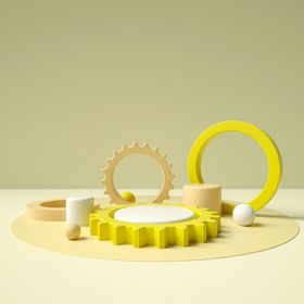 立体展台C4D电商海报3D作品逼格