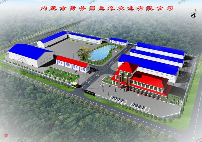 编号：26173909241247144405【酷图网】源文件下载-粮贸企业效果图