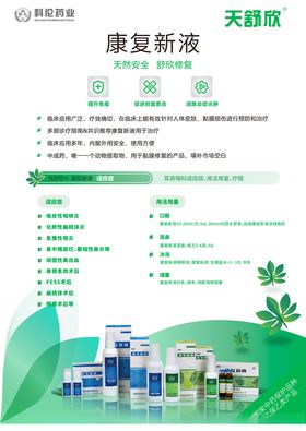 康复新液耳鼻喉科海报