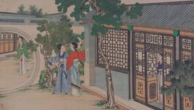 红楼梦场景精美工笔画