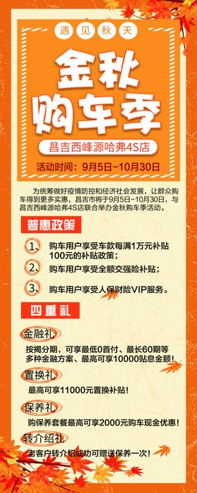 金秋购车季展架