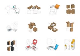 包装盒子模型图