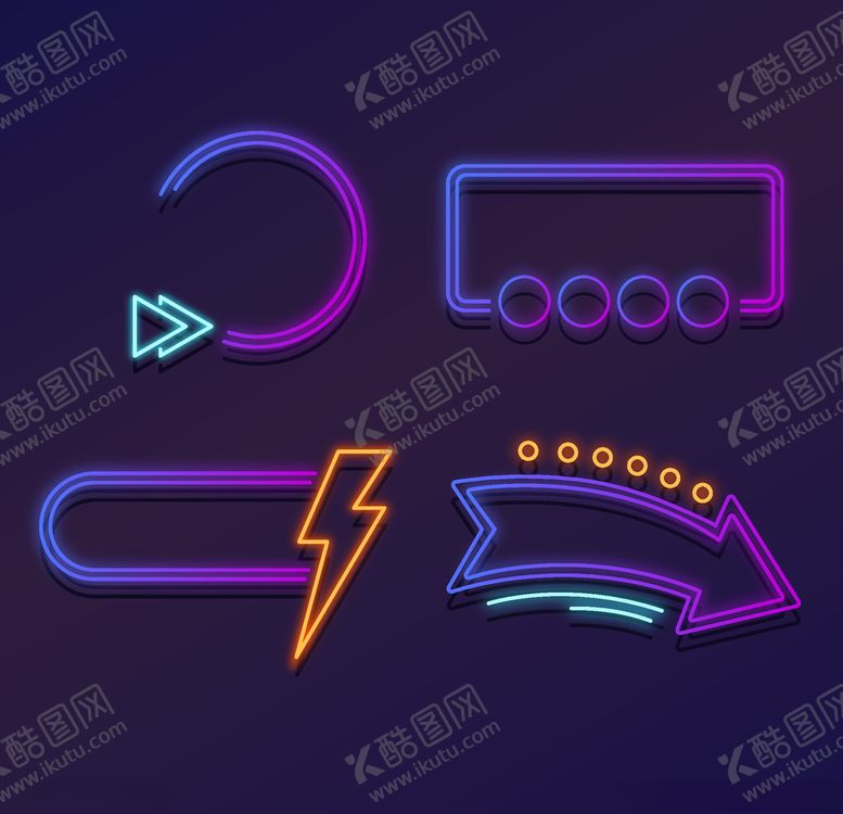 编号：26946505161735002771【酷图网】源文件下载-抖音背景元素发光霓虹灯