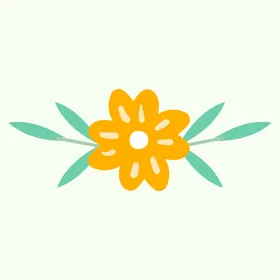 植物水彩手绘花叶子卡通
