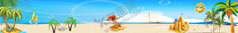 编号：62538901050322457953【酷图网】源文件下载-卡通沙滩椰子树