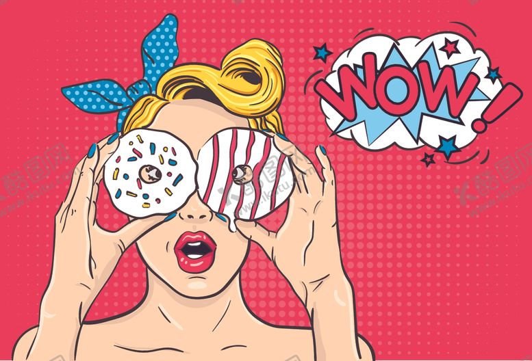 编号：30728110120326334396【酷图网】源文件下载-波普插画