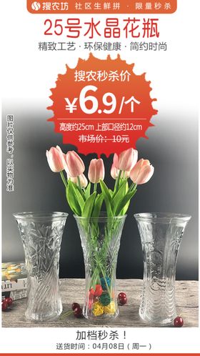 25号水晶花瓶秒杀