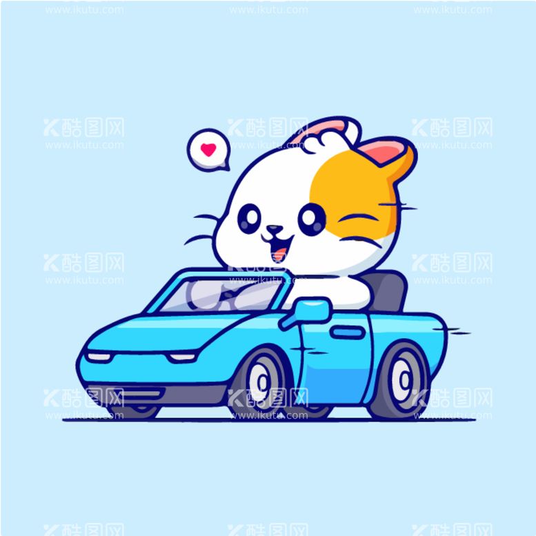 编号：45562612250142322530【酷图网】源文件下载-小猫开车